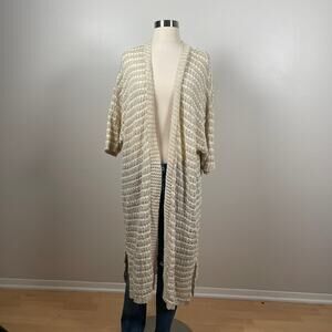 Ecote • Duster Open Cardigan Striped Knit